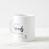 最高のフレンズフォーエバーシンプルフォトベスティームグ コーヒーマグカップ (正面左)