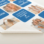 最高のフレンズフォーバーカスタム6フォトコラージングブルー シェルパブランケット (3/4)