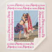 最高のフレンズフォーバーモダントレンディーピンク写真 シェルパブランケット (正面)