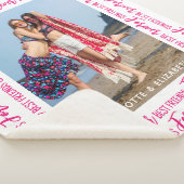 最高のフレンズフォーバーモダントレンディーピンク写真 シェルパブランケット (3/4)