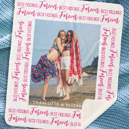 最高のフレンズフォーバーモダントレンディーピンク写真 シェルパブランケット