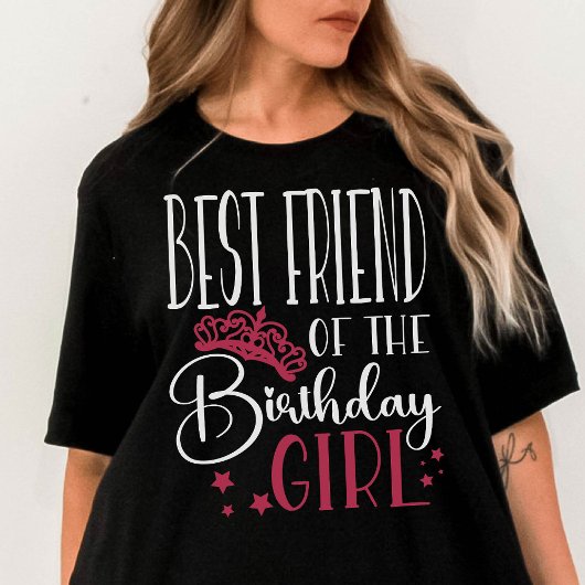 最高のフレンドオブ誕生日ガールカスタムファミリー Tシャツ