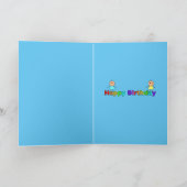 最高のフレンドレインボーパーソナライズされた誕生日 カード (内部)