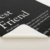 最高のフレンド定義パーソナライズされた黒 シェルパブランケット (3/4)