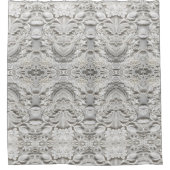 最高のフローラホワイトシャワーカーテンスタイル2 シャワーカーテン (正面)