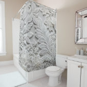 最高のフローラホワイトシャワーカーテン シャワーカーテン (インサイチュ)