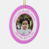 最高のプリンセスピンクの写真オーナメント セラミックオーナメント (右)