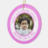 最高のプリンセスピンクの写真オーナメント セラミックオーナメント (左)