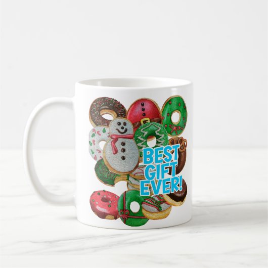 最高のプレゼント!クリスマスドーナツ コーヒーマグカップ (左)