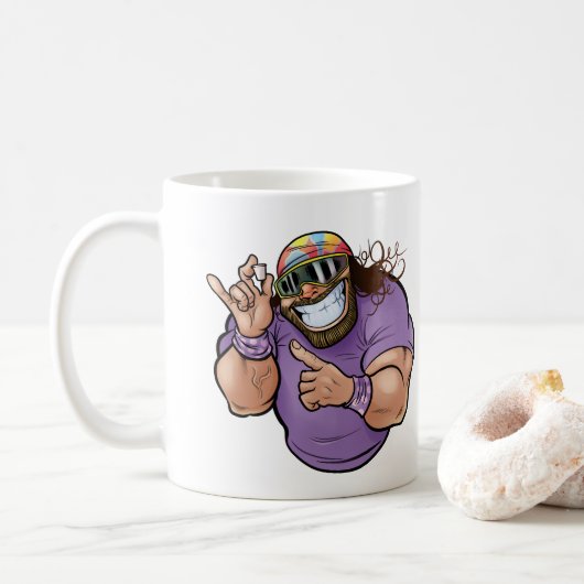 最高のプロレスラー コーヒーマグカップ (ドーナツ)