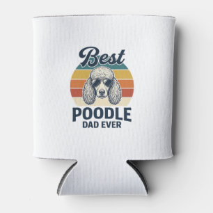 最高のプードルパパだね レトロな犬のTシャツ_1 缶クーラー