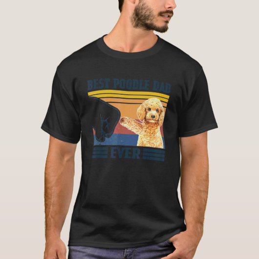 最高のプードルパパの日 メンズ 犬 父の日 Tシャツ (正面)