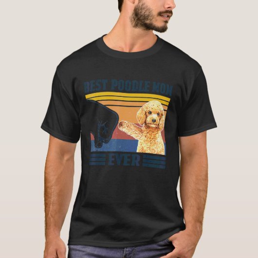 最高のプードルママ ドッグママ 母の日 Tシャツ (正面)