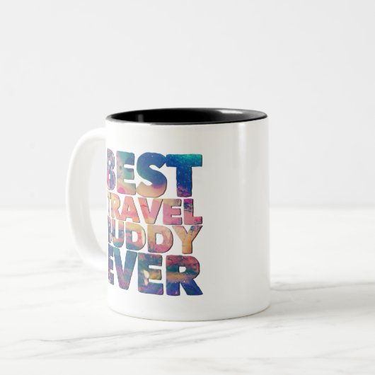 最高のベスティの旅相棒カラフル贈り物 ツートーンマグカップ (正面左)