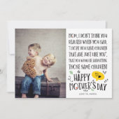 最高のベビーシッターおもしろい母の日カード 招待状 (正面)