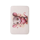 最高のベビーマウスとバレンタインのハート バスマット (正面縦)