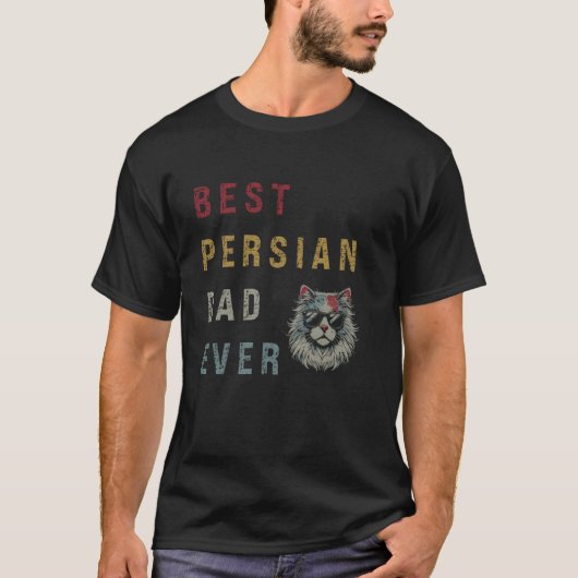 最高のペルシャ猫パパ Tシャツ (正面)