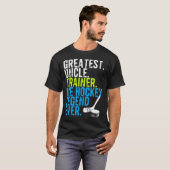 最高のホッケーおじさんコーチ家族スポーツ Tシャツ (正面フル)
