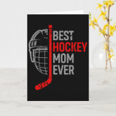最高のホッケー・ママ・エバー 面白いホッケー - 母の日 カード (黄色い花)