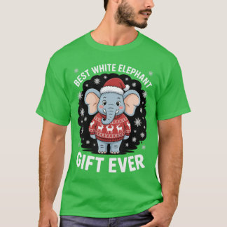最高のホワイトエレファントゲーマー 楽しいクリスマスパーティー おもしろ Tシャツ
