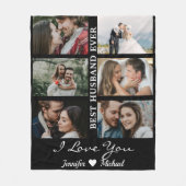 最高のホードアンエバーカスタムフォトコラージュブラック   フリースブランケット (正面)