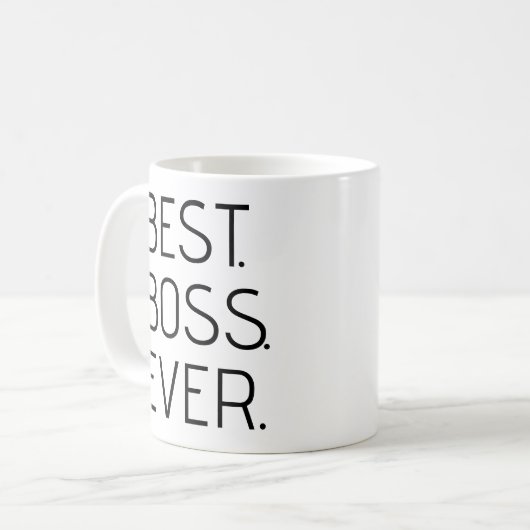 最高のボスのパーソナライズされた評価 コーヒーマグカップ (正面左)