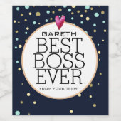 最高のボスの定年ワインラベル ワインラベル (シングルラベル)