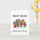 最高のボスは私たちおもしろい、カーカラフルド カード (黄色い花)