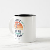 最高のボスバイパーカスタムレトロゴルフ同僚カスタム ツートーンマグカップ (正面左)