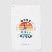 最高のボスバイパーカスタム同僚レトロ ゴルフタオル (正面)