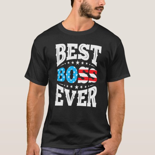 最高のボスボスエバー4th7月4日Usa Ameri Tシャツ (正面)