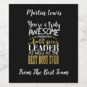 最高のボスワインラベルパーソナライズされた ワインラベル (シングルラベル)