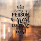 最高のボス付きボタン付きバッジ店の看板  ウィンドウサイン (シート2)