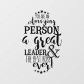 最高のボス付きボタン付きバッジ店の看板  ウィンドウサイン (シート)