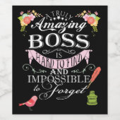 最高のボス謝意ギフトワインラベルリーダー ワインラベル (シングルラベル)