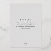 最高のボス金ゴールドカスタムフォトフラットカード 箔シーズンカード (裏面)