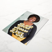 最高のボス金ゴールドカスタムフォトフラットカード 箔シーズンカード (回転した状態)