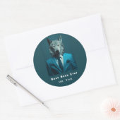 最高のボス ラウンドシール (封筒)