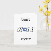 最高のボスEver Annovation Cardシンプル カード (黄色い花)