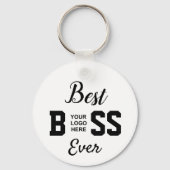 最高のボスEver & Logoキーチェーン キーホルダー (正面)