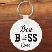 最高のボスEver & Logoキーチェーン キーホルダー (正面)
