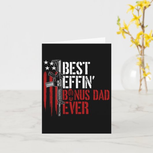 最高のボーナスダッド アメリカの銃権利の父 カード (黄色い花)