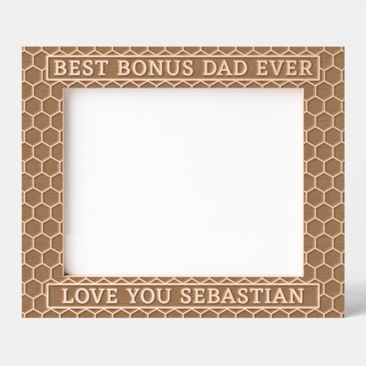 最高のボーナパパーEver Love You Stepfapfatherカスタム レーザー彫刻フレーム (正面)