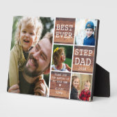 最高のボーナーステップパパ4素朴 Photo Collage Wood フォトプラーク (側面)