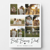 最高のボーナ Dad 9枚フォトコラージュの記念品 フォトプラーク (正面)
