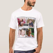 最高のポップのお祝いに自分だけの4枚の写真コラージュを作ろう Tシャツ (正面)