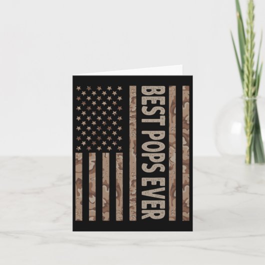 最高のポップはアメリカ国旗おもしろいグランパ・ファス カード (正面)