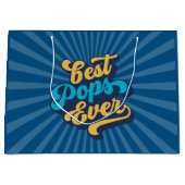 最高のポップは父の日 ラージペーパーバッグ (正面)