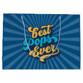 最高のポップは父の日 ラージペーパーバッグ (裏面)