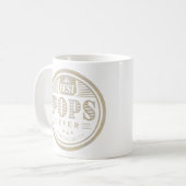 最高のポップエバー祖父パパ父の日ギフトメンズ コーヒーマグカップ (正面左)